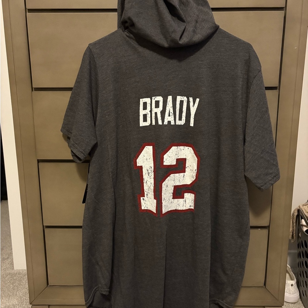 Tom Brady Gray Hoodie Tshirt Tampa Bay